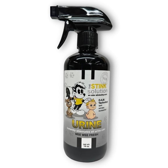 Urine Odor Eliminator Spray Completely Removes Cat Urine, Dog Pee, & Human Urine Odor Quickly from Carpet, Mattress, Hardwood Floor, Grass, Outdoor Turf, etc - 1 16oz (WeeWee Fresh)