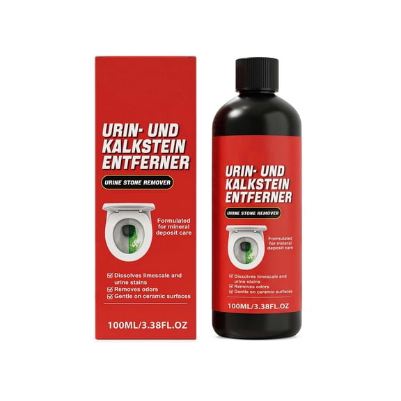 Urine Remover Toilet Cleaner - Strong Limescale and Urine Stain Remover for Ceramic Surfaces, 3.38 fl oz (100ml), 1 Pack