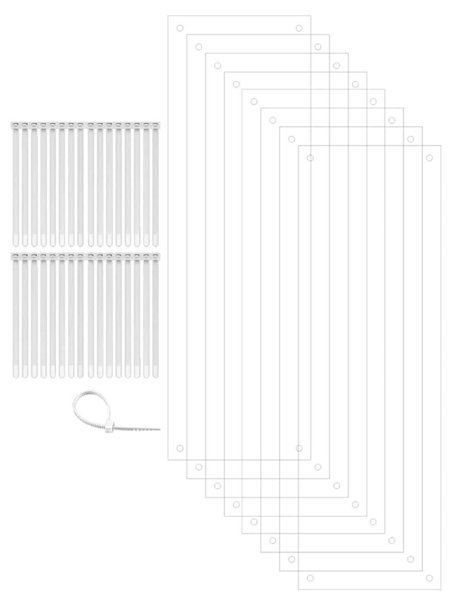 Urine Scatter Guard (8 Pack) for Cage - Clear and Bendable - Keep Bedding and Litter in Cage - Used for Guinea Pigs, Hedgehogs, Hamsters, Chinchillas, Rabbits, Reptiles and Other Small Animals