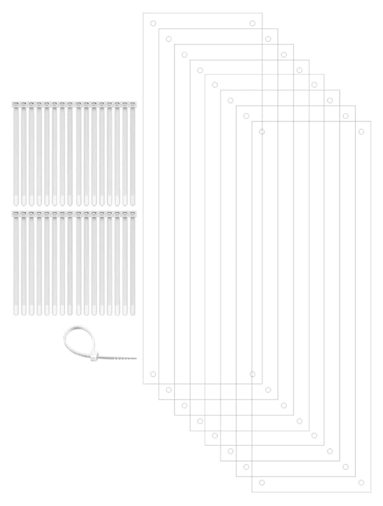 Urine Scatter Guard (8 Pack) for Cage - Clear and Bendable - Keep Bedding and Litter in Cage - Used for Guinea Pigs, Hedgehogs, Hamsters, Chinchillas, Rabbits, Reptiles and Other Small Animals