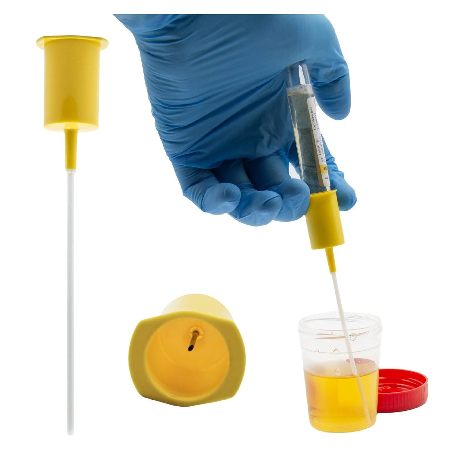 Urine Transfer Straw Urine Collector Device for Vacuum Tubes and Cups