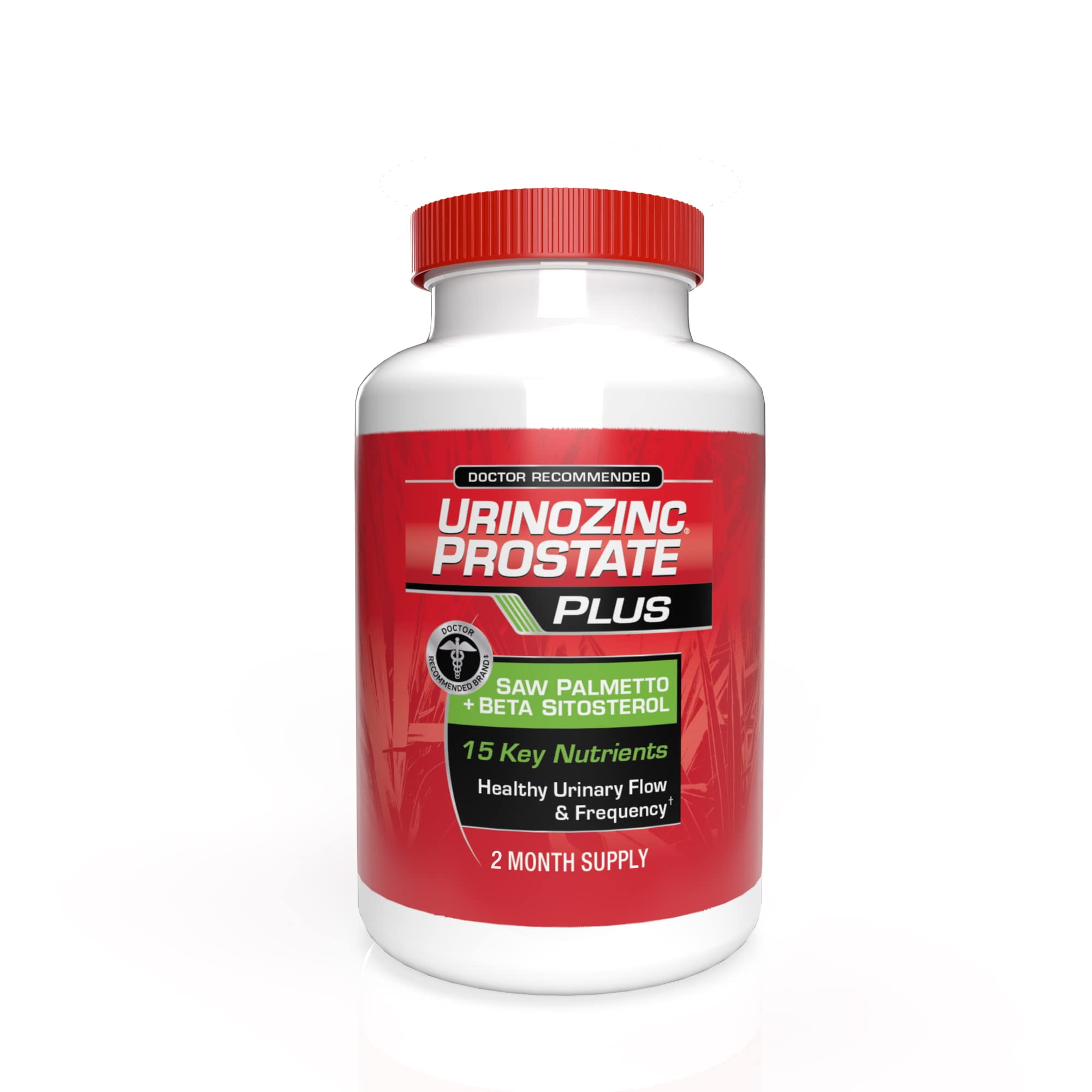 Urinozinc Prostate Plus, Saw Palmetto & Beta Sitosterol Supplement for Men, Reduce Frequent