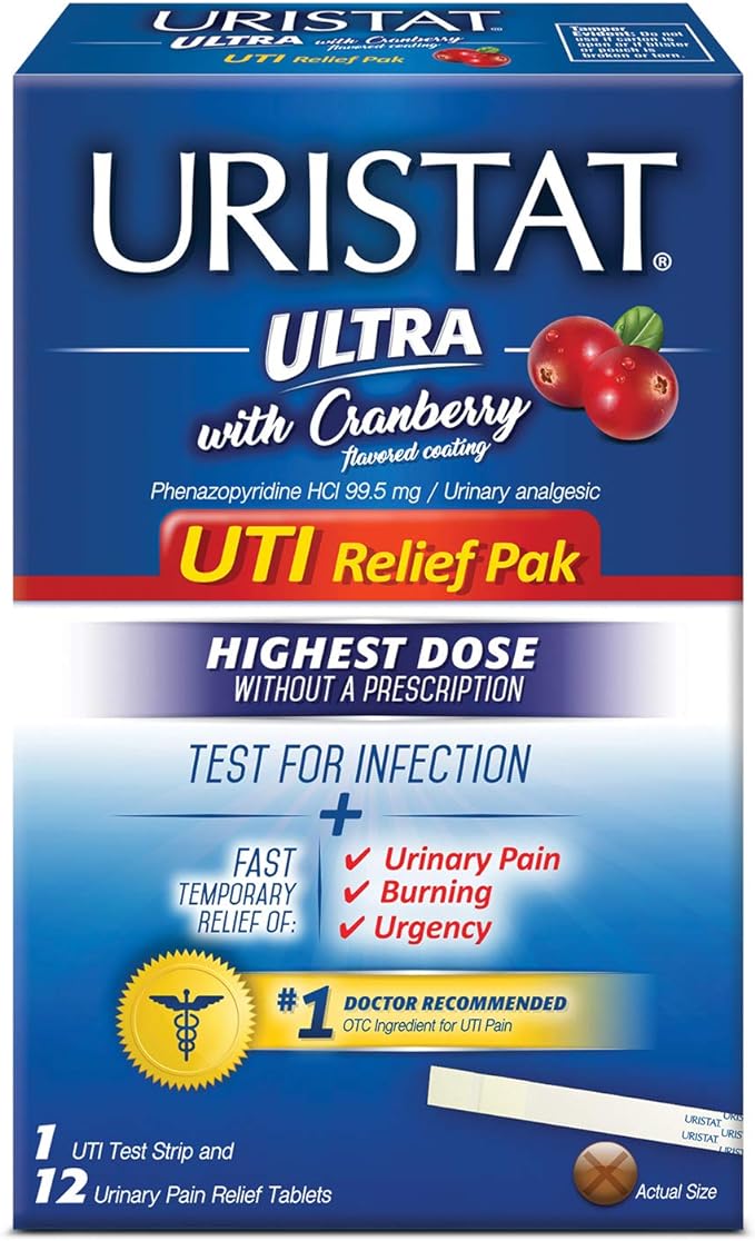 Uristat Ultra UTI Relief Pak, Test for Urinary Tract Infection, Experience Urinary Pain Relief