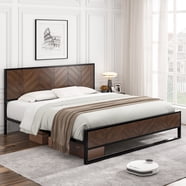 Zinus Allen 35" Mid Century Wood Platform Bed Frame, King - Walmart.com