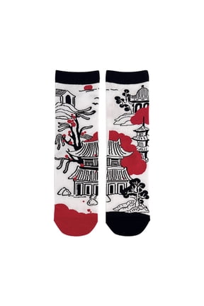 Art Ink Painting Socks, Cotton Socks Casual Comfortable Soft Socks Unisex Novelty Casual Socks For Women Men, 1 Pair
