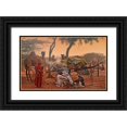 thumbnail image 1 of Urlings, Lou 14x10 Black Ornate Wood Framed with Double Matting Museum Art Print Titled - End Of The Day, 1 of 4