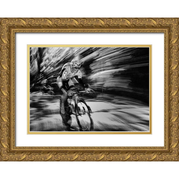 Urlings, Lou 18x14 Gold Ornate Wood Framed with Double Matting Museum Art Print Titled - Fireworks