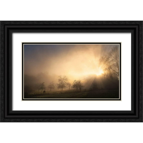 Urlings, Lou 24x15 Black Ornate Wood Framed with Double Matting Museum Art Print Titled - Glorious Morning