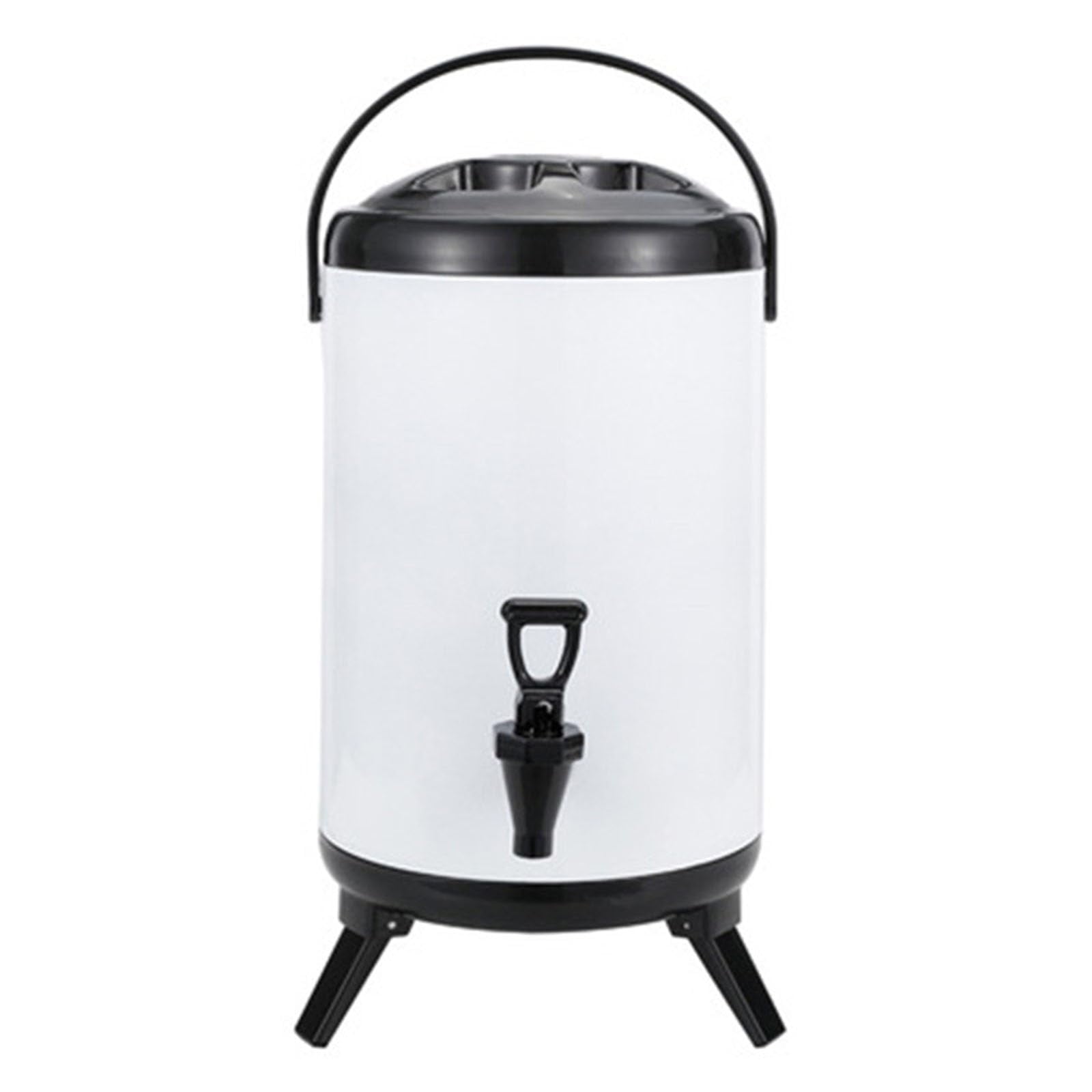 FytStycale 8L Insulated Beverage Dispenser - Stainless Steel Hot/Cold Drink Bucket With Faucet