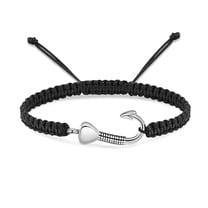 Urn Bracelet for Ashes Fish Hook Urn Cremation Bracelet for Ashes Hand Rope Ash Bracelet for Men Women Memorial Ashes Holder Memorial Keepsake Pendant