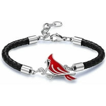 Urn Bracelet for Ashes Cardinal Cremation Jewelry Stainless Steel Adjustable Manmade Braided Urn Bracelet Keepsake Memorial Urn Bangle for Women