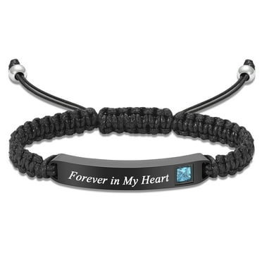 Vnox Cremation Urn Bracelets For Women Men,8MM Simulated