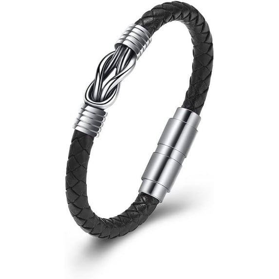 Urn Bracelet for Ashes for Men/Women Leather Bracelets with Clasp Wristband Cuff Urn Bangle Bracelets for Men Women Cremation Bangle