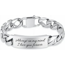 Urn Cremation Bracelet for Ashes for Men - Stainless Steel Cuban Link Urn Bracelet Keepsake Ash Holder Cremation Memorial Jewelry 20-22CM