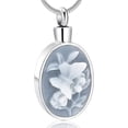 thumbnail image 1 of Urn Cremation Jewelry Urn Necklace for Ashes Pendants Butterfly with Flower Memorial Funeral Keepsake Jewelry for Ashes, 1 of 7
