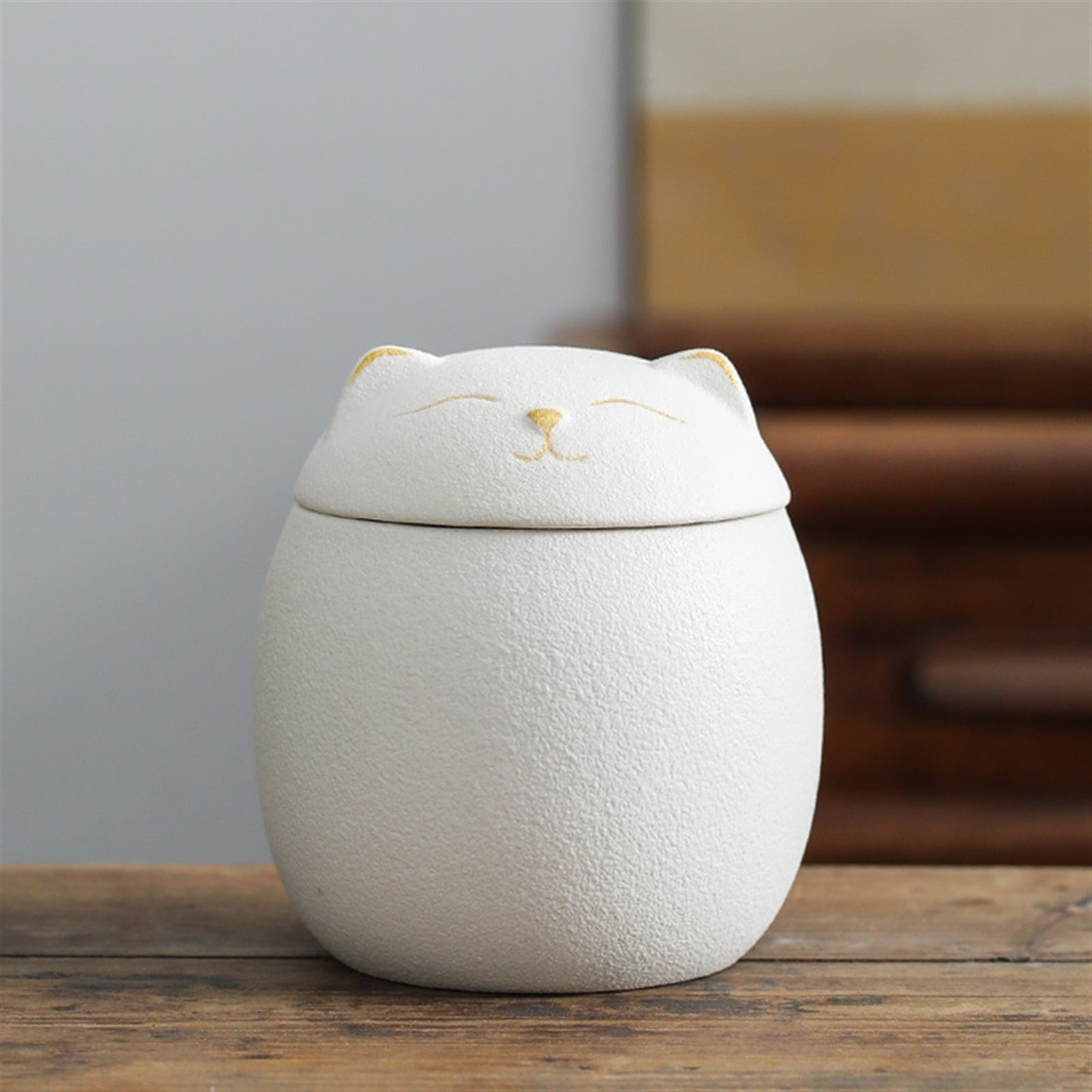 Urn For Pet Ashes- Cat Shape Memorial Cremation Urns-Handcrafted Black Decorative Urns For Funeral Cat Urn Dog Urn