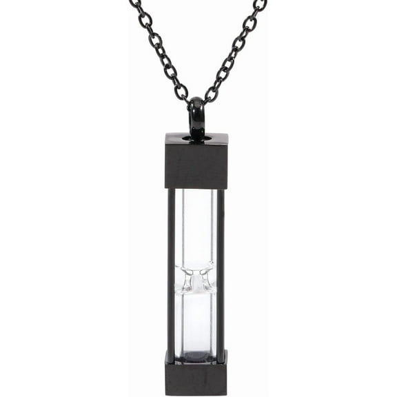 Urn Glass Hourglass Necklaces Cremation Pendant Necklace for Ashes Stainless Steel Chains Memorial Jewelry