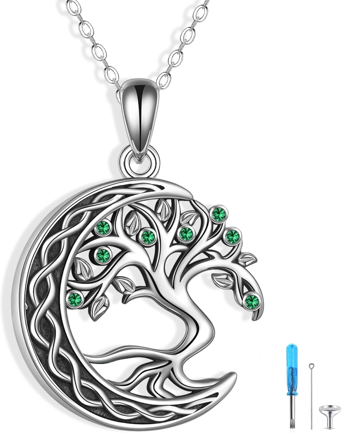 Urn Necklace 925 Sterling Silver Butterfly/Tree of Life/Highland Cow Urn Necklace for Ashes Cremation Jewelry for Women