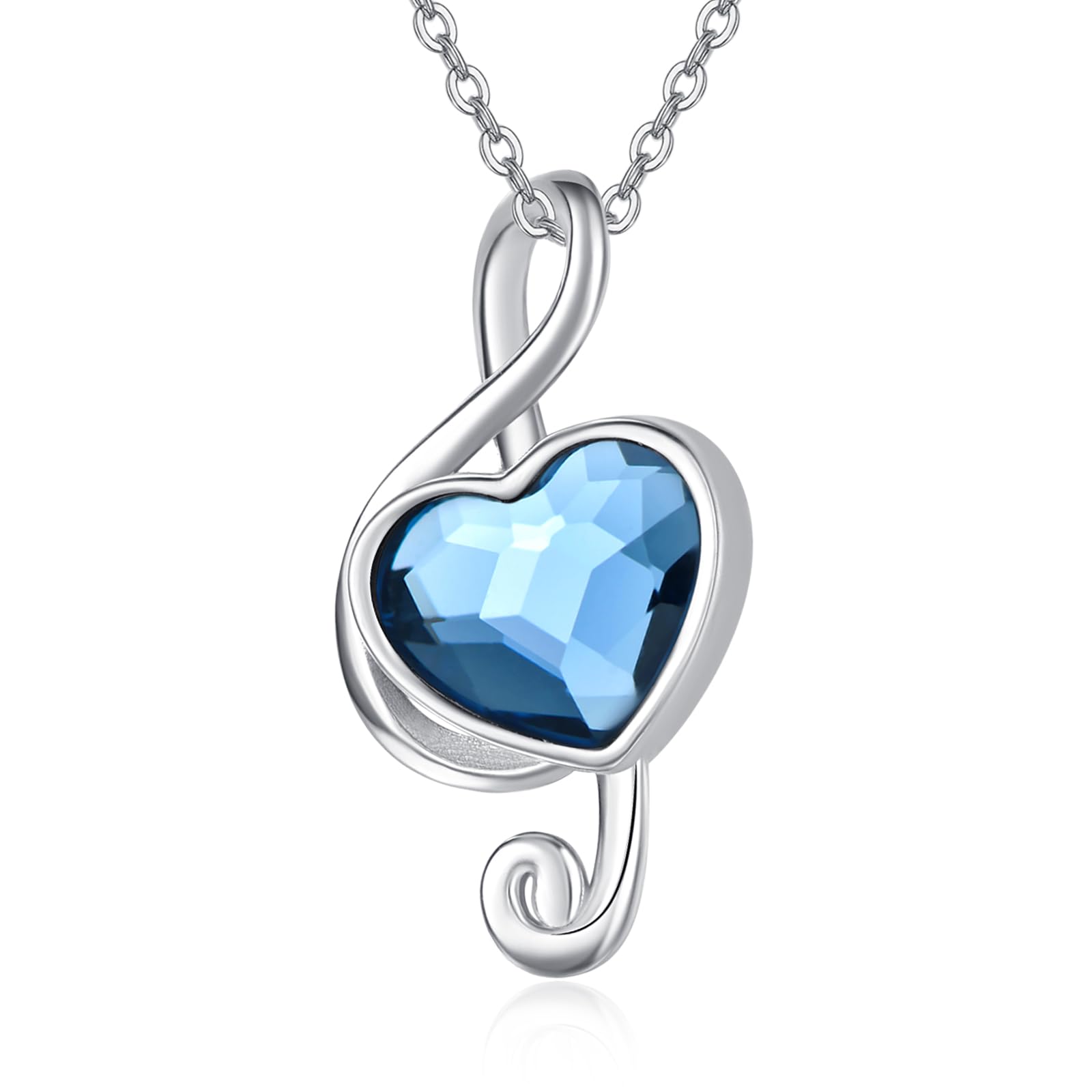 Urn Necklace for Ashes 925 Sterling Silver Music Note Cremation Jewelry