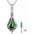 thumbnail image 1 of Urn Necklace for Ashes 925 Sterling Silver with May Birthstone Cremation Jewelry Keepsake Ashes Pendant Necklace Memorial Jewelry for Women Loved One, 1 of 10