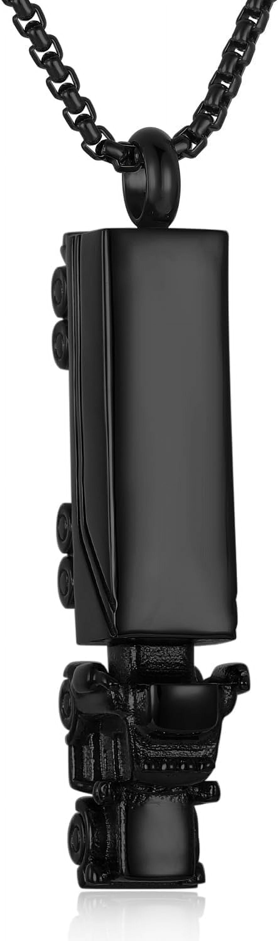 Urn Necklace for Ashes for Men Women Stainless Steel 18 Wheeler Semi