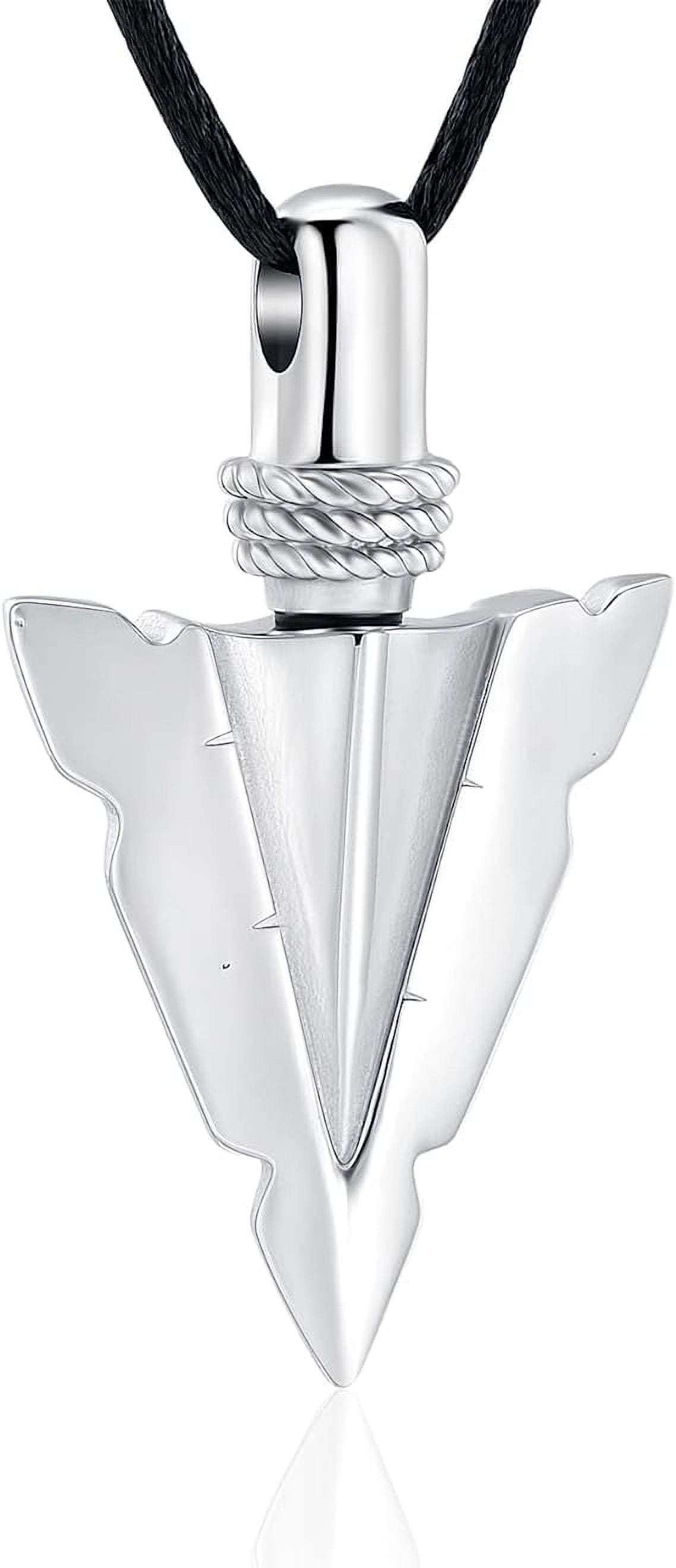 Men's Bullet Urn Ashes Necklace CZ Stainless Steel Keepsake Memorial  Cremation – คลีนิกอัญมณี