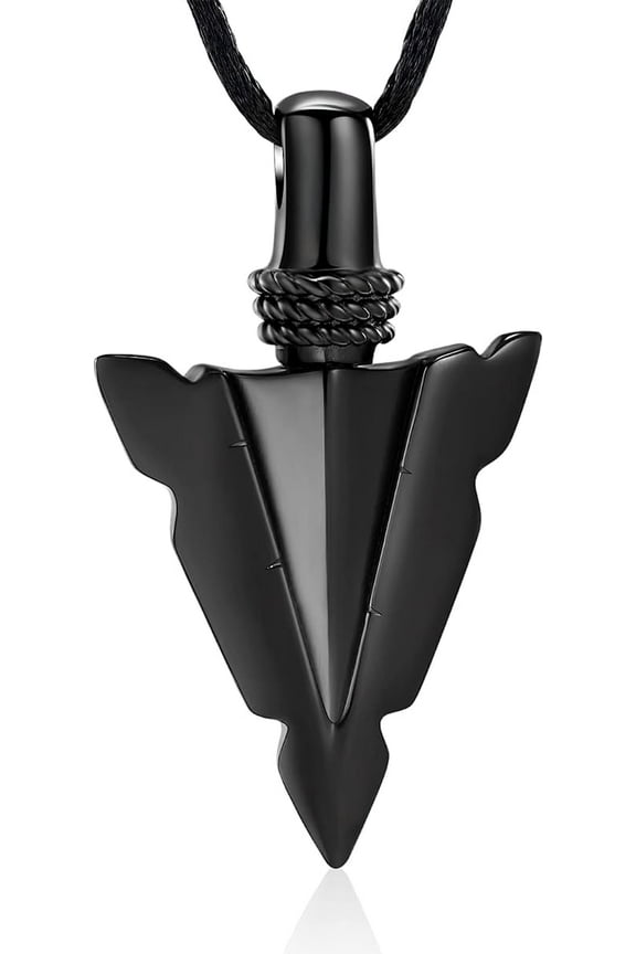 Urn Necklace for Men Arrowhead Cremation Ash Jewelry Memorial Lockets Pendant Keepsakes for Human Ashes for Women Memory Gift