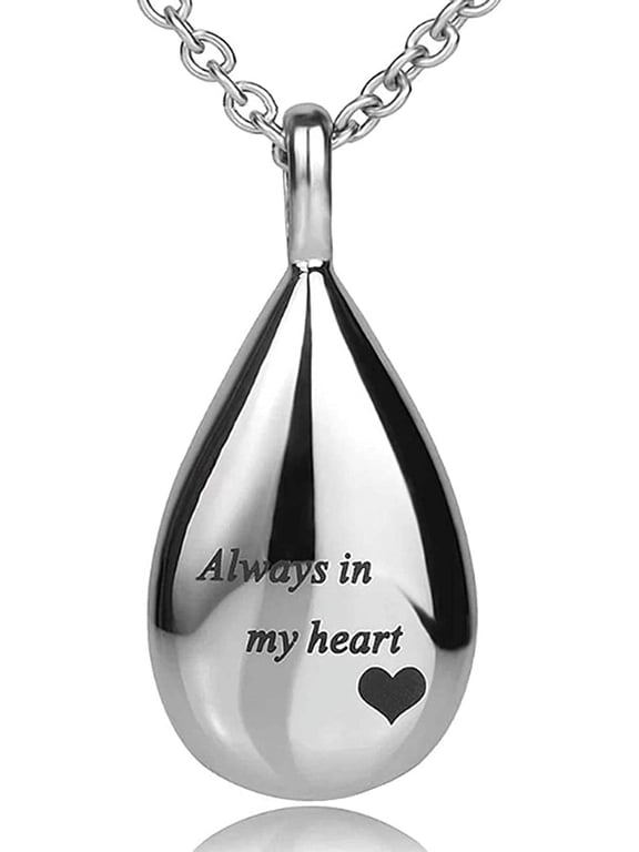 Urn Necklaces for Ashes, Cremation Necklack for Ashes, Urn Necklaces for Ashes for Women, Cremation Jewelry Locket Stainless Steel Keepsake Waterproof Memorial Pendent