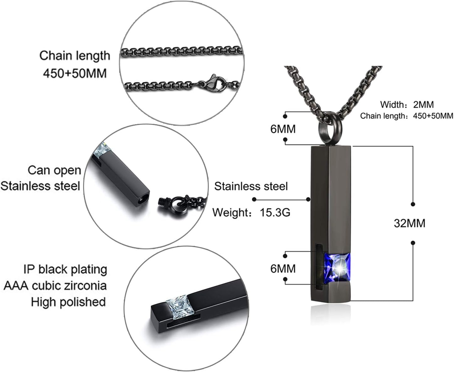 Urn Necklaces For Ashes Birthstone Cube Urns For Human Ashes Memorial