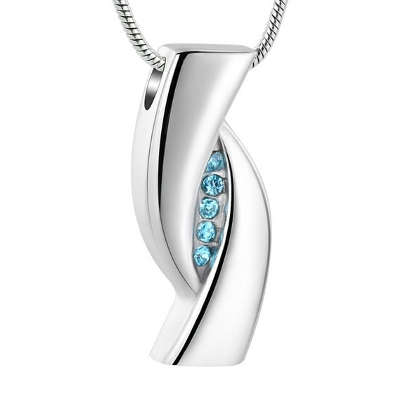 Urn Necklaces for Ashes Crystal Birthstone Urn Jewelry Pendant Urn Cremation Keepsake
