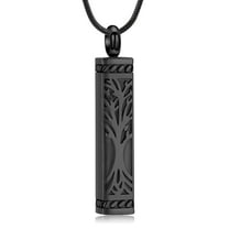 Urn Necklaces for Ashes Tree of Life Cremation Jewelry for Ashes Cube Ashes Keepsake Necklace Bar Urn Pendant Ashes Jewelry for Women Men