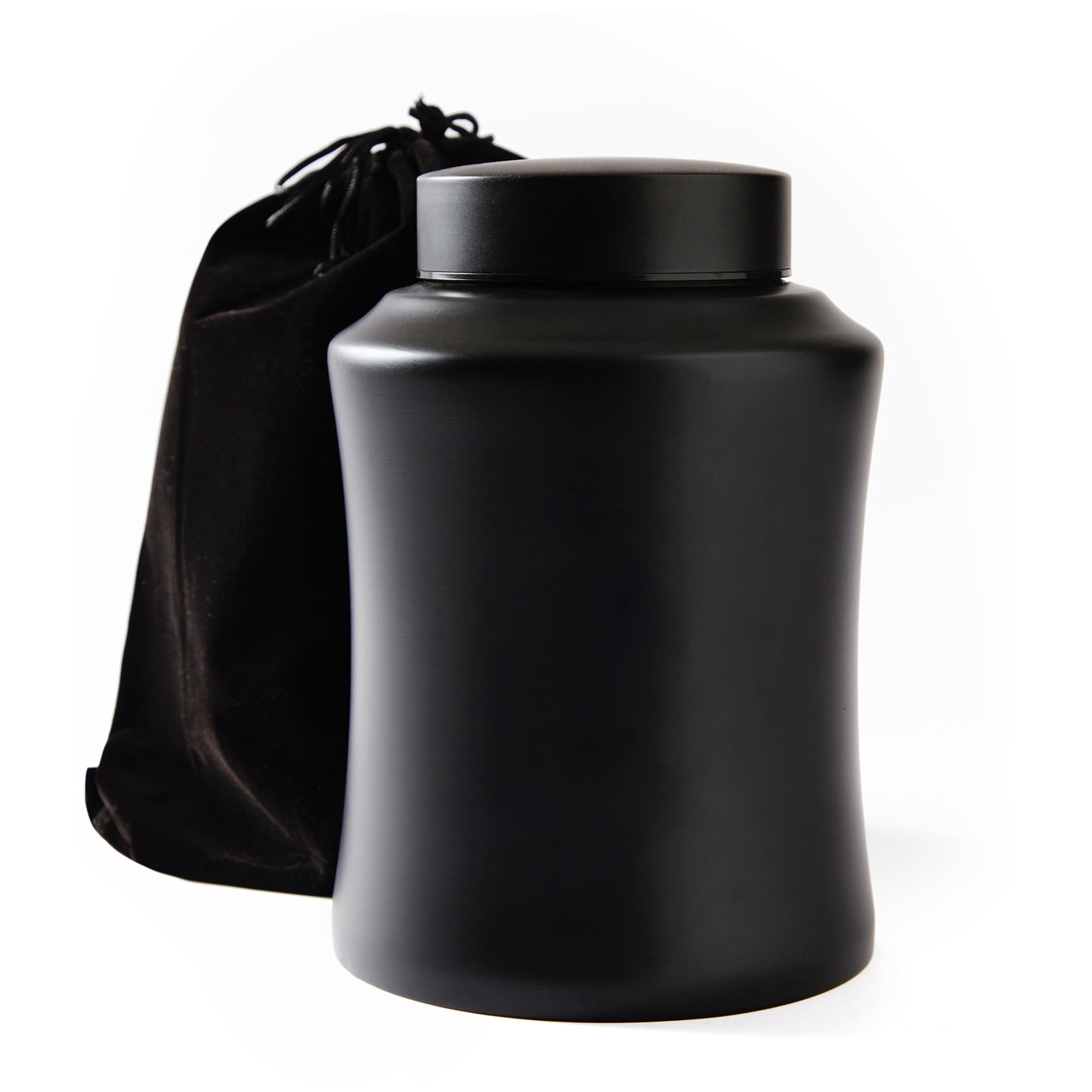 Urn for Ashes Adult Male/Female Black Large Cremation Urns for Man/Women Human Remains Ashes Stainless Steel Keepsake