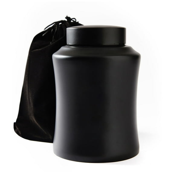 Urn for Ashes Adult Male/Female Black Large Cremation Urns for Man/Women Human Remains Ashes Stainless Steel Keepsake