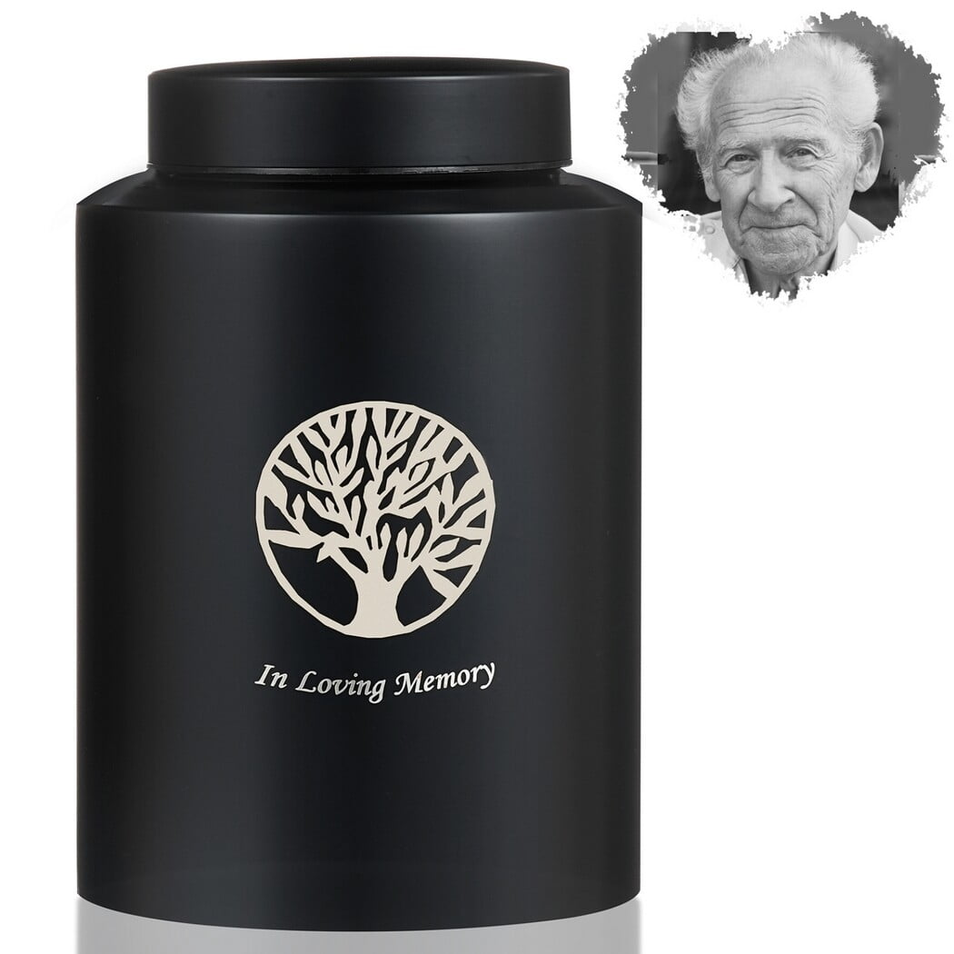Urn for Ashes, Stainless Steel Urn for Cremation Ashes Adult Male, Funeral Urn for Human Ashes