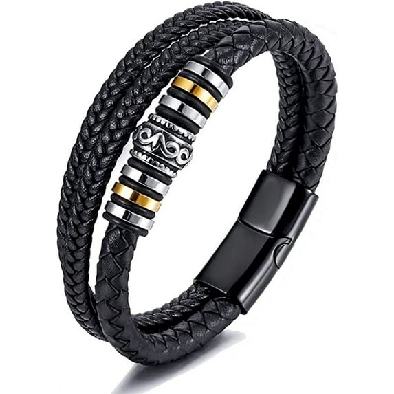 Urn memorial jewelry Cremation Bracelet Leather for Ashes Multi-Layer Braided Leather Urn Bracelet for Men Women Memorial Cuff Bangle Braided Bracelet