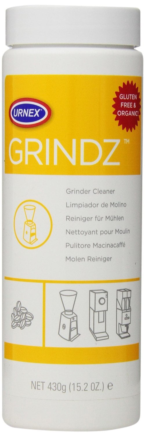 Urnex Grindz Professional Coffee Grinder Cleaning Tablets - 430 Grams - All  Natural Food Safe Gluten Free - Cleans Burr and Casing - Help Extend Life