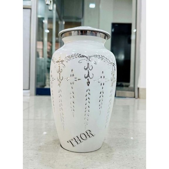 Urns for Adult Male Cremation urns for Human Ashes Adult Female Large & Urns for Ashes White Beautiful Keepsake