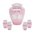 thumbnail image 1 of Urnsdirect2U Pink Loving Doves Adult Urn with 4 Tokens, 1 of 3
