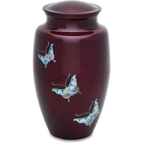 Urnsdirect2U Tranquil Butterfly Adult Cremation Urn, 220 Cu In