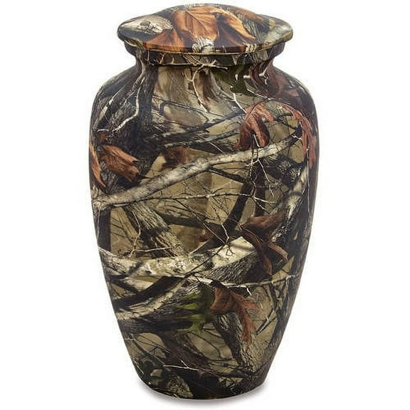 Urnsdirect2U Woodland Camo Adult Cremation Urn, 220 Cu In