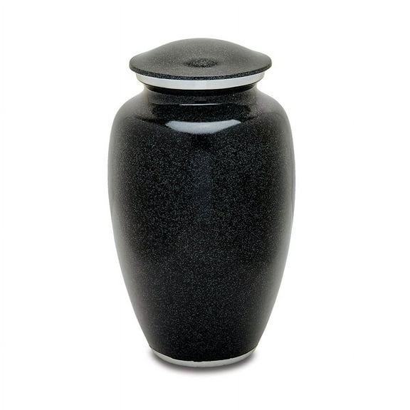 Urnsdirect2u Black Granite Adult Cremation Urn, 220 cubic inches