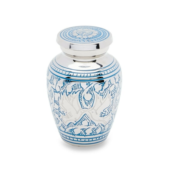 Urnsdirect2u Blue Loving Bird Token Urn Set of 2