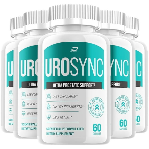 UroSync Prostate Supplement for Men - UroSynic Advanced Energy Pills, Bladder Control Supplements, 5 Pack, 300 Capsules