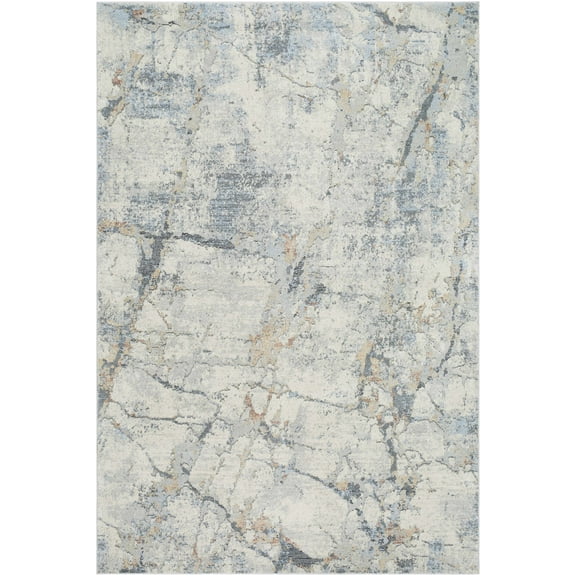 Urowo Contemporary Area Rug - LightBeige, LightGray, Gray - 2' x 2'11"