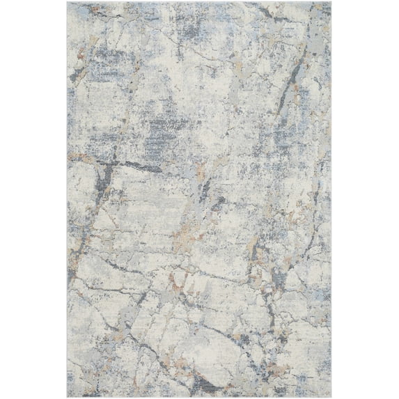BoutiqueRugs Urowo Contemporary Area Rug - LightBeige, LightGray, Gray - 5'3" x 7'