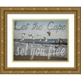 thumbnail image 1 of Urquhart, Elizabeth 24x19 Gold Ornate Wood Framed with Double Matting Museum Art Print Titled - Cape Be Free, 1 of 4