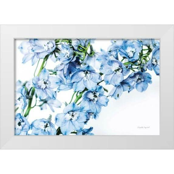 Urquhart, Elizabeth 32x23 White Modern Wood Framed Museum Art Print Titled - Freshly Picked Delphinium II
