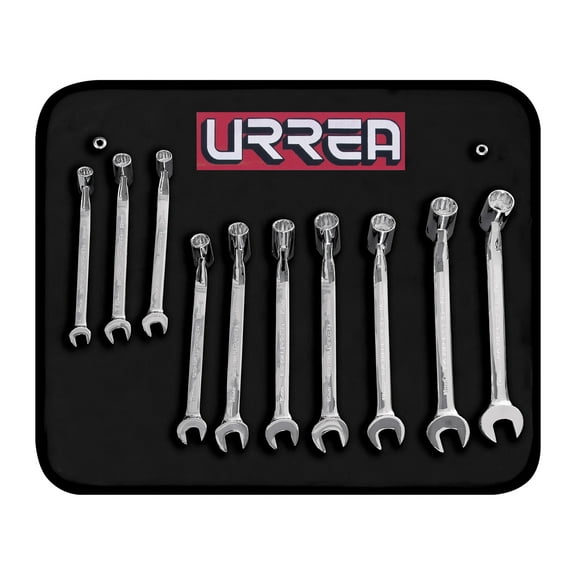 Urrea Flex Head Wrench Set, Metric, Full-Polished, 10 Pieces