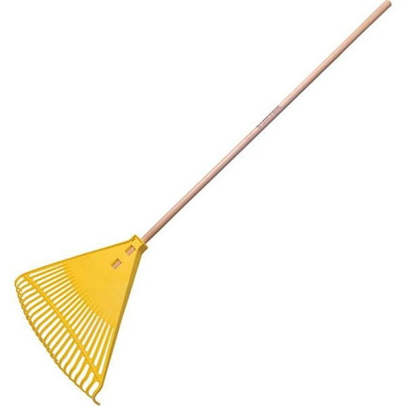 Urrea Professional Tools B3152690 Surtek Straight Leaf 22 Tine 48 Wood Handle Rake, Yellow