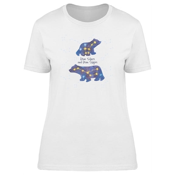 Ursa Major And Ursa Minor T-Shirt Women -Image by Shutterstock, Female Large